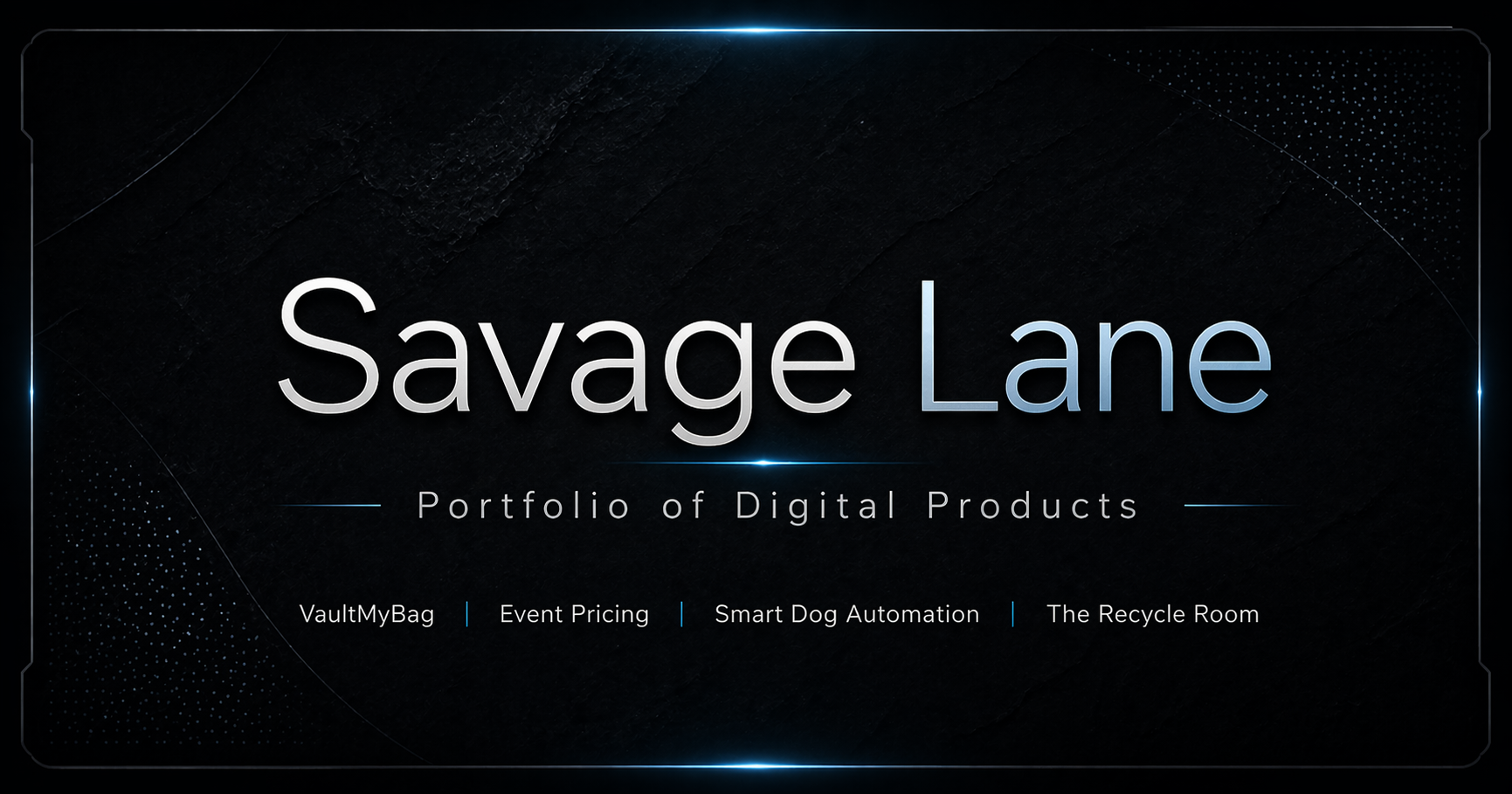 Savage Lane portfolio of digital products